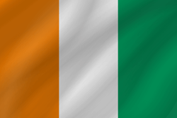 Flag of Ivory Coast - Flag of Côte d'Ivoire - Wave