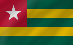 Flag of Togo - Flag of the Togolese Republic - Wave