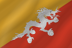 Flag of Bhutan - Wave