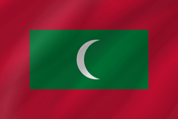 Flag of the Maldives - Wave