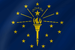 Flag of Indiana - Wave