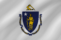 Flag of Massachusetts - Wave