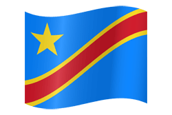 Flag of the Democratic Republic of the Congo - Waving