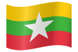 Flag of Myanmar - Waving