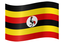 Flag of Uganda - Waving