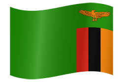 Flag of Zambia - Waving