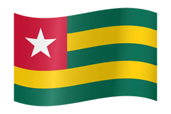 Flag of Togo - Flag of the Togolese Republic - Waving