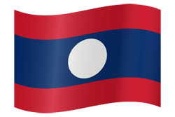 Flag of Laos - Waving