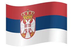 Flag of Serbia - Waving