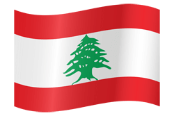 Flag of Lebanon - Waving