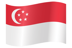 Flag of Singapore - Waving