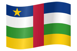 Flag of Central-African Republic, the - Waving