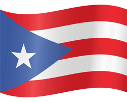 Flag of Puerto Rico - Waving