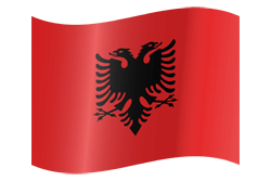 Flag of Albania - Waving