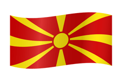 Flag of North Macedonia - Flag of North Macedonia - Waving