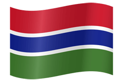 Flag of Gambia, the - Waving