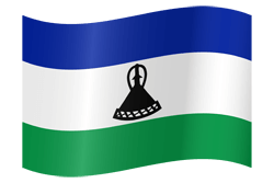 Flag of Lesotho - Waving