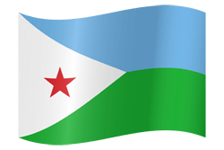 Flag of Djibouti - Waving
