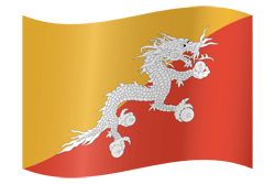 Flag of Bhutan - Waving