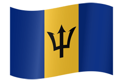 Flag of Barbados - Waving