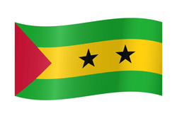 Flag of São Tomé and Príncipe - Waving