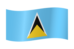 Flag of Saint Lucia - Waving