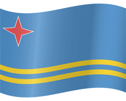 Flag of Aruba - Waving
