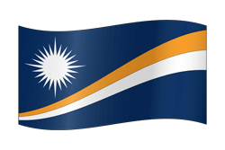 Flag of the Marshall Islands - Waving