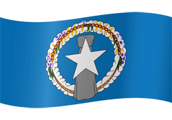 Flag of Northern Mariana Islands - Waving