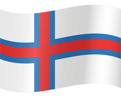 Flag of the Faroe Islands - Waving