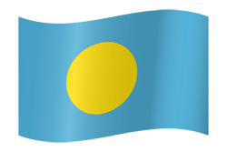 Flag of Palau - Waving