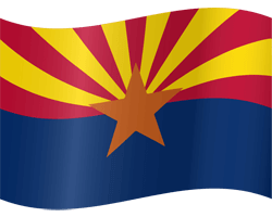 Flag of Arizona - Waving