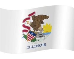Flag of Illinois - Waving