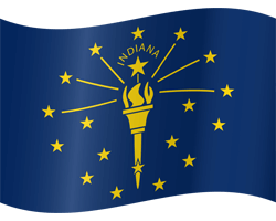 Flag of Indiana - Waving