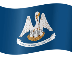 Flag of Louisiana - Waving