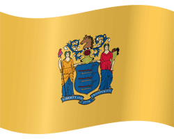 Flag of New Jersey - Waving