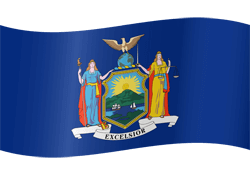 Flag of New  York - Waving
