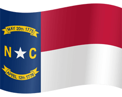 Flag of North Carolina - Waving