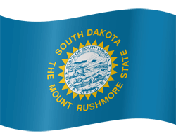 Flag of South Dakota - Waving