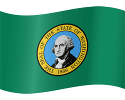 Flag of Washington - Waving