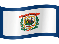 Flag of West Virginia - Waving