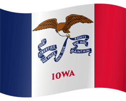 Flag of Iowa - Waving